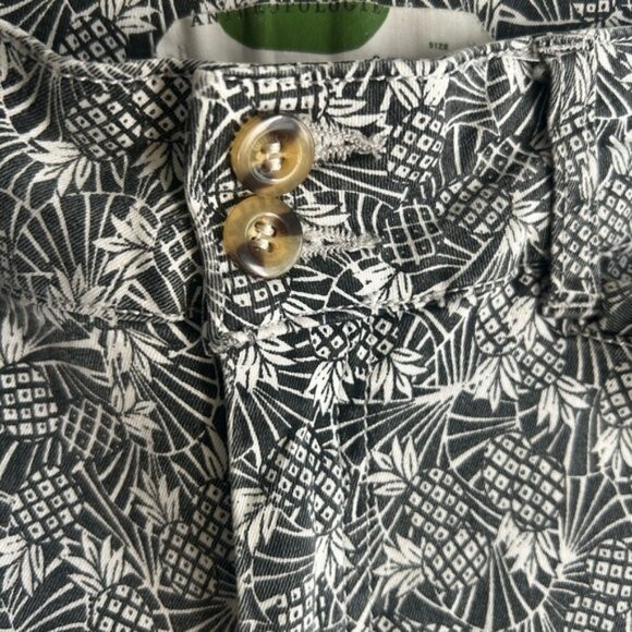 Anthropologie Gray and White Flare Jeans with Leopard Print - Picture 5 of 15